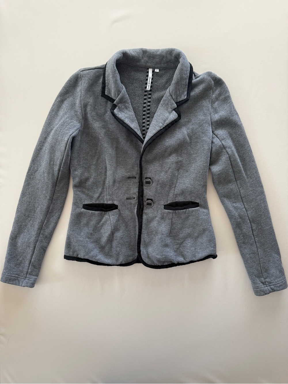 Michael Stars Gray Blazer with Black Trim - 100% cotton